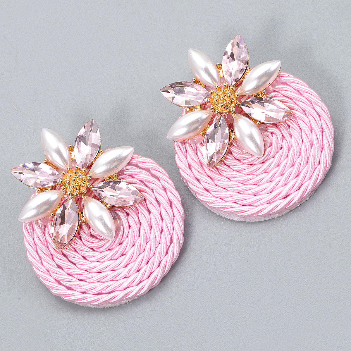 Fashion Colorful Round Braided Earrings Wholesale display picture 6