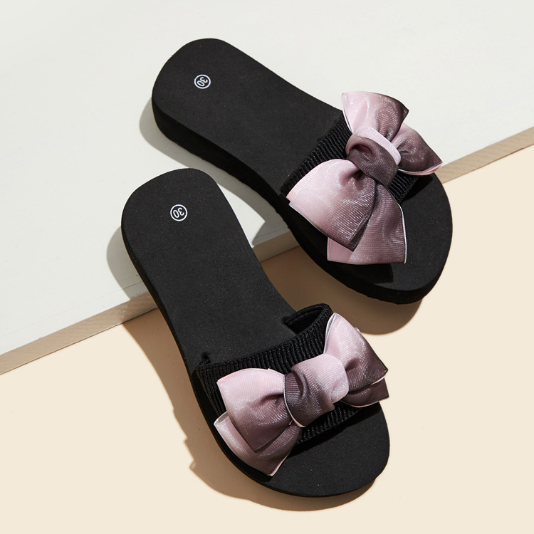 Cross-border Large Size One-character Children's High-heeled Slippers Summer New Outdoor Dream Purple Slippers Outer Wedge Heel Set Feet Cross-border Large Size One-character Children's High-heeled Slippers Summer New Outdoor Dream Purple Slippers Outer Wedge Heel Set Feet