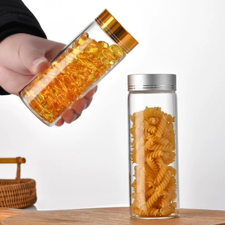 定制58螺口佛珠包装瓶玻璃密封罐五谷杂粮收纳储物罐蜂蜜瓶糖果瓶