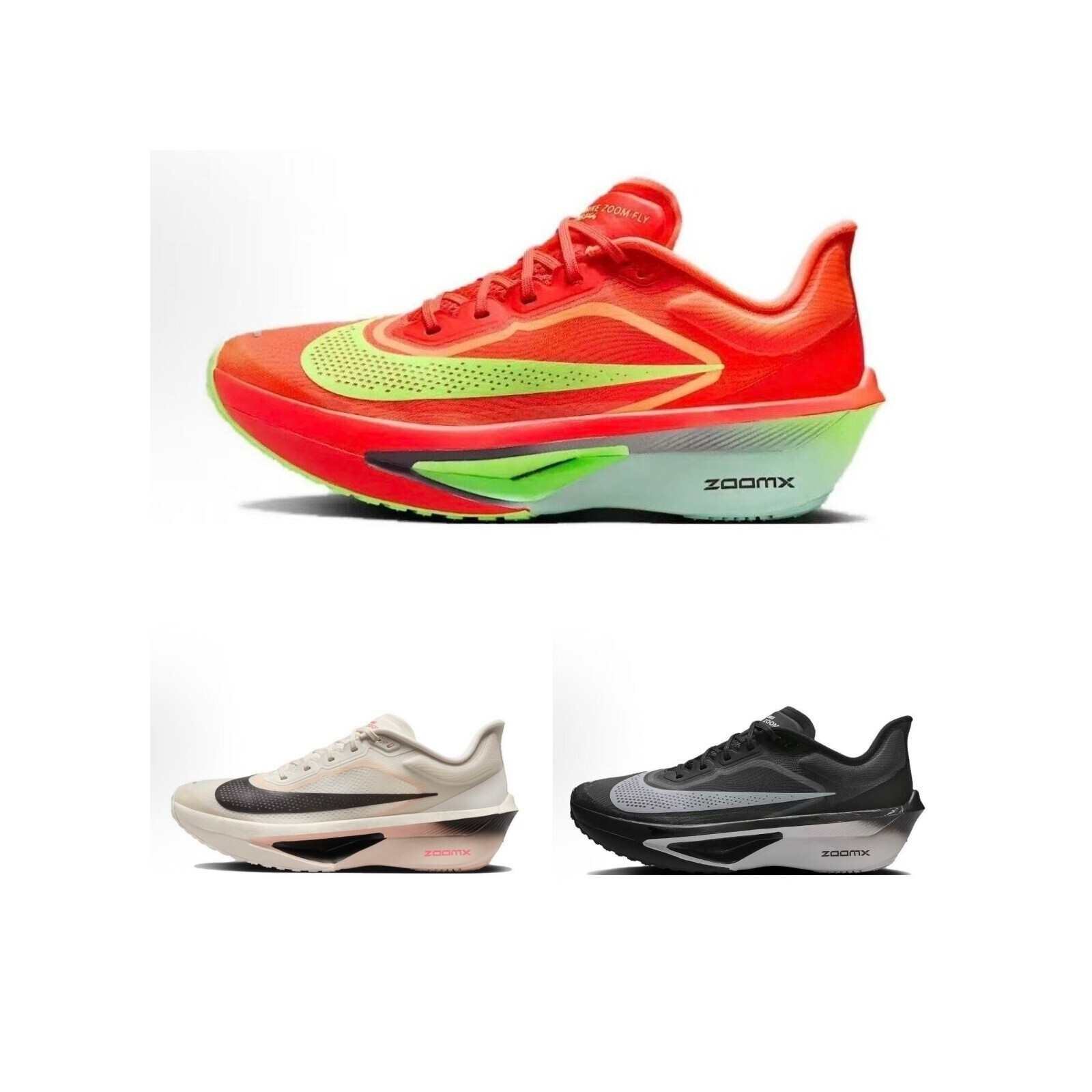 Cross-border ZoomFLY6 shoes, breathable mesh athletic shoes, unisex casual running shoes, lightweight women's shoes, thick-soled chunky sneakers