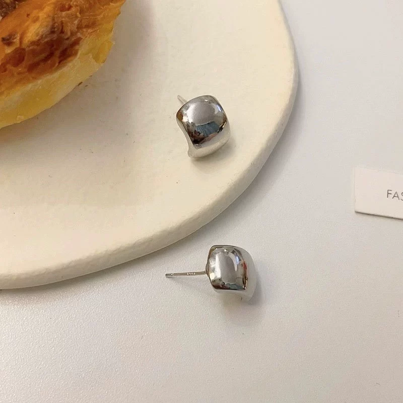 Серебряная игла из жемчуга, стильные универсальные серьги, образец серебро 925, простой и элегантный дизайн, оптом