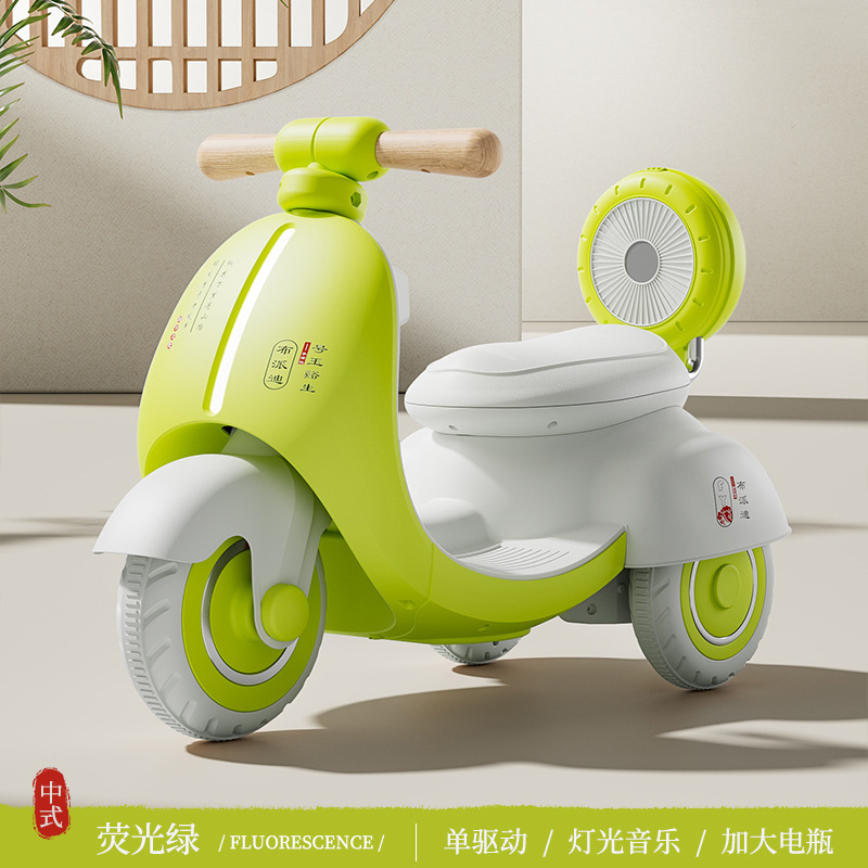 Nuevas motocicletas eléctricas infantiles para niños, tricicletas infantiles para niños, niños se pueden sentar y cargar con un vehículo de juguete de control remoto doble