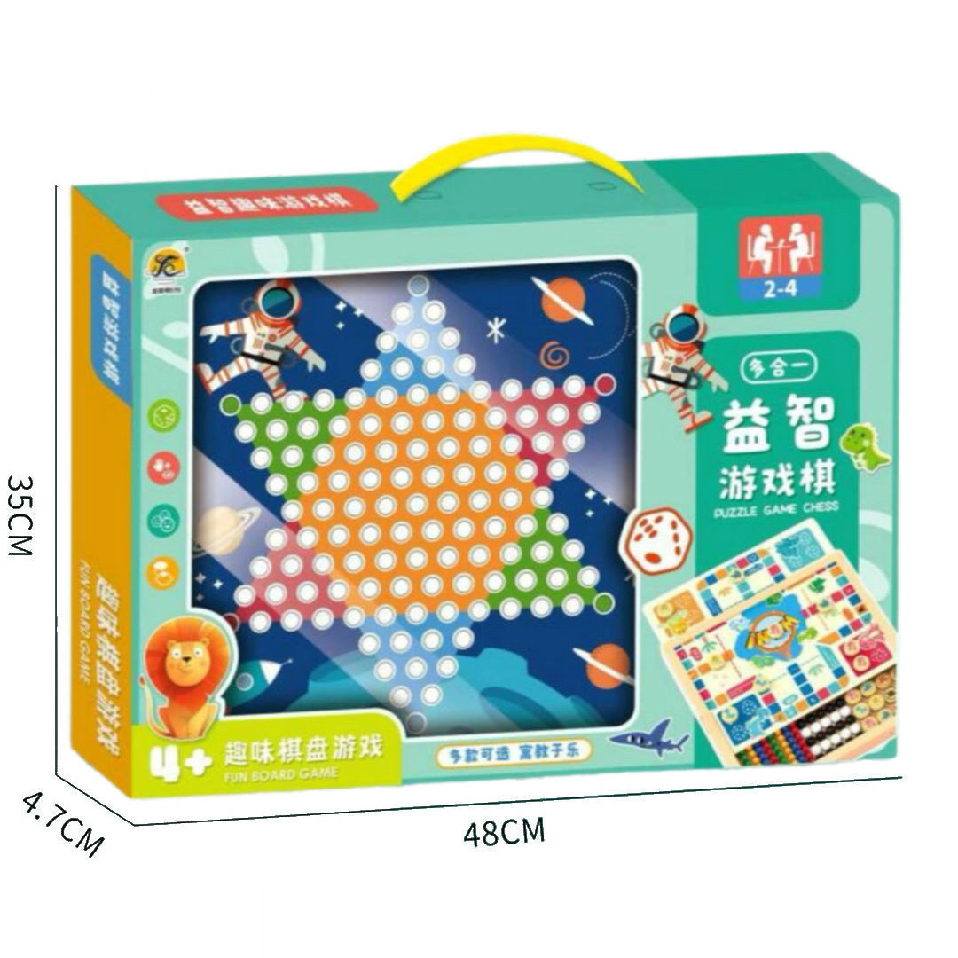 Juegos de ajedrez todo en uno ajedrez damas goji ajedrez militar desarrollo inteligente tablero multifuncional juguetes para niños al por mayor