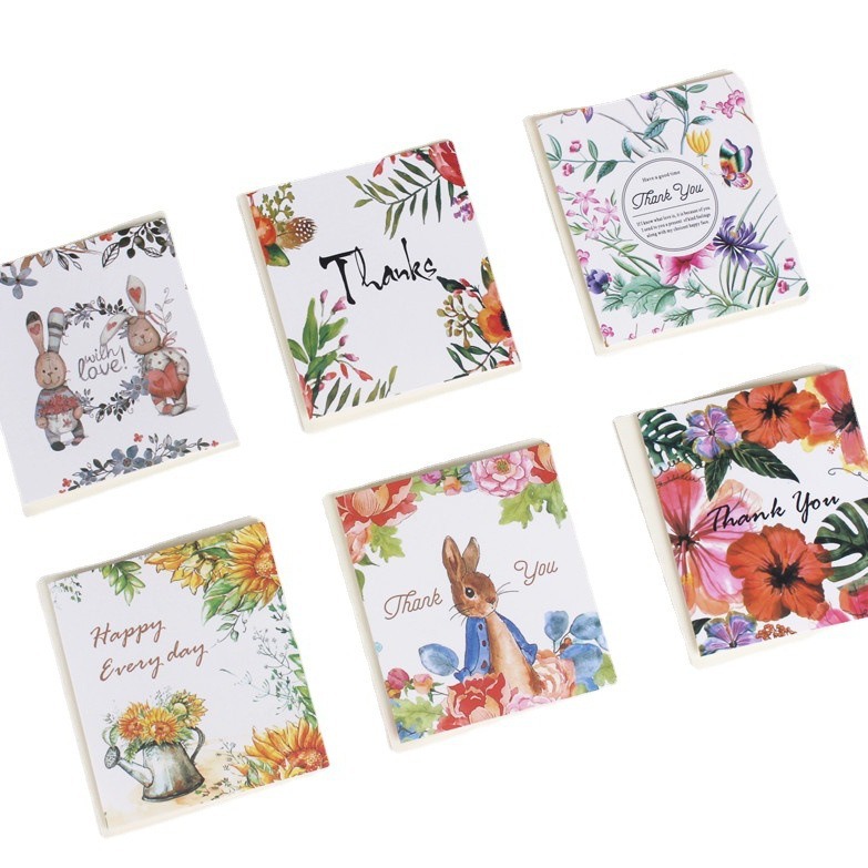 Tarjeta de felicitación de bendición de tarjeta pequeña de dibujos animados creativos de estilo coreano especial transfronterizo gracias Tarjeta de mensaje tarjeta de felicitación sobre