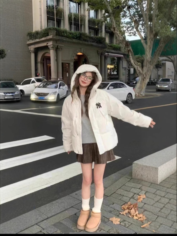 MLB羽绒服经典潮牌新款张凌赫同款韩版加厚保暖男女情侣同款外套|undefined