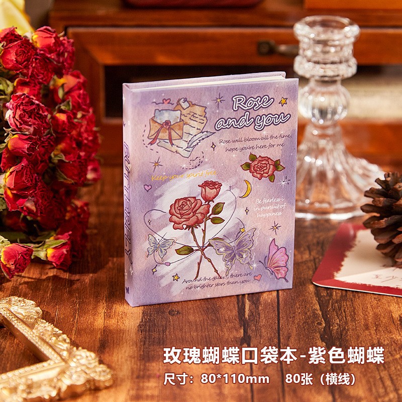 Dream Butterfly Pocket Book Portátil portátil de alto valor para niñas Los estudiantes llevan un libro de cuentas manual mini a7