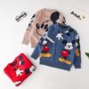 ins Children's clothing sweater Mickey Cartoon Boy Sweater children cotton material Jacquard weave sweater lovely Nubao sweater