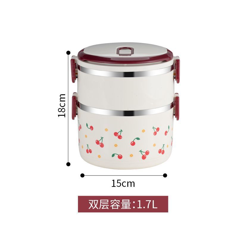 Nuevo producto de cereza aislamiento de acero inoxidable alumno de oficina portable caja de comedor puede calentar microondas caja de almuerzo