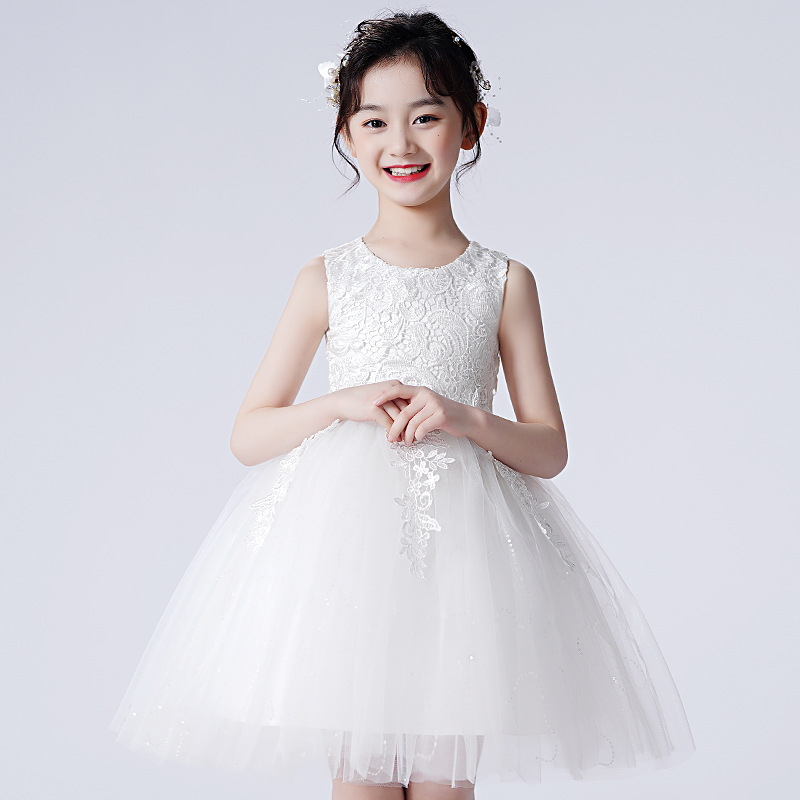 Children's net yarn dress princess dress flower girl tutu dress