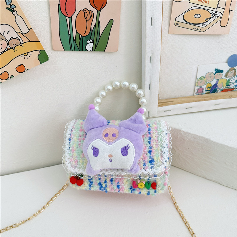 Bolso DE LOS NIÑOS 2024 nuevas Chicas lindas bolsa de mensajero princesa occidental accesorios bolsa Chanel estilo perla cadena bolsa