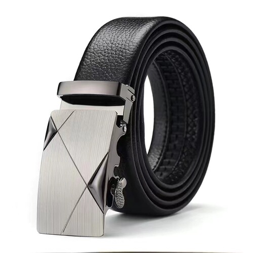 Men's belt pebbled pattern automatic buckle belt simple and versatile casual suit trouser belt hot selling source factory