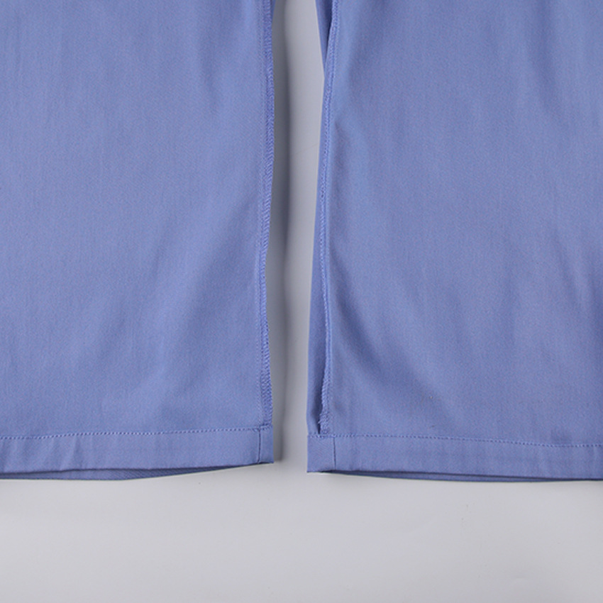 Fashion Solid Color Polyester Full Length Patchwork Casual Pants