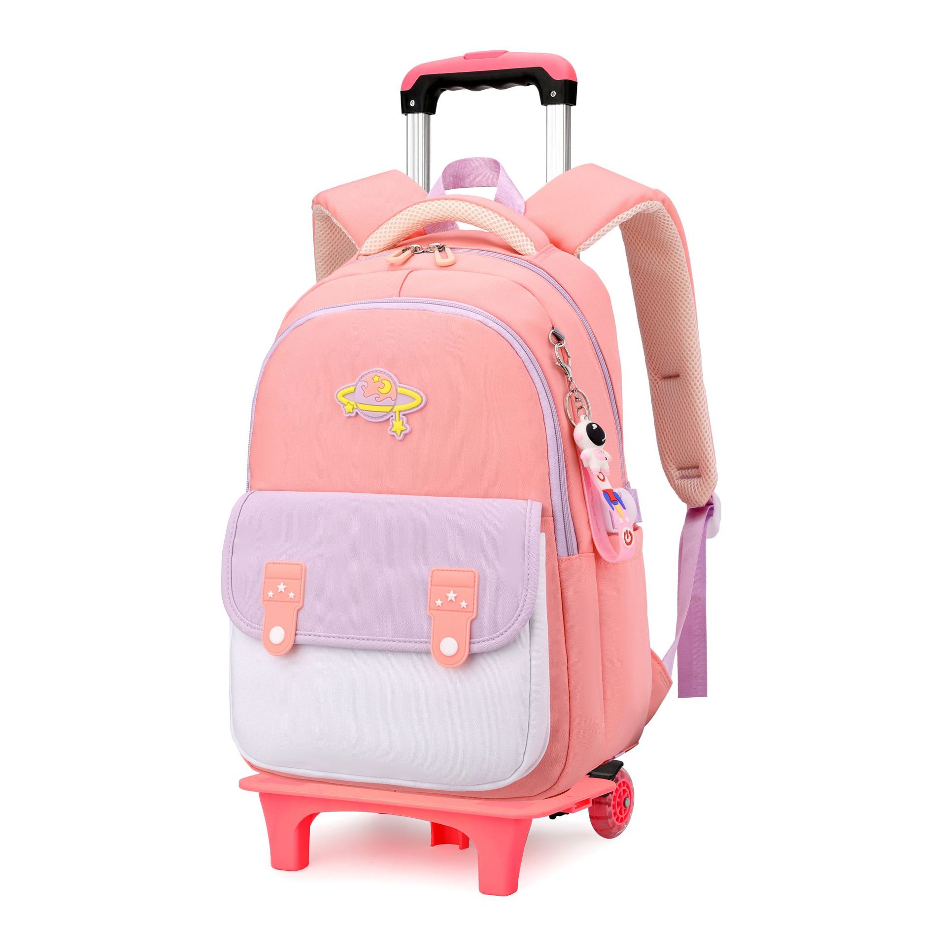 Mochila infantil de pescado natural para estudiantes de primaria grados 1 - 3 - 4 mochila de tirón para subir escaleras mochila de doble propósito al por mayor transfronteriza