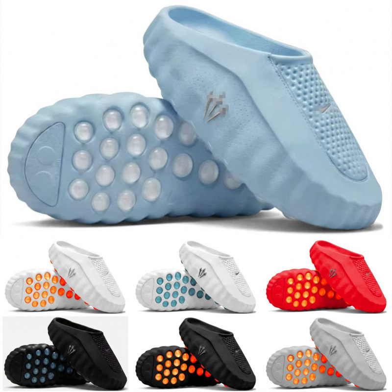 Putian Cross-Border New Model Mind 001 Collaboration Light Blue Gradient Black Blue Green Unisex Closed-Toe Massage Slippers Clogs