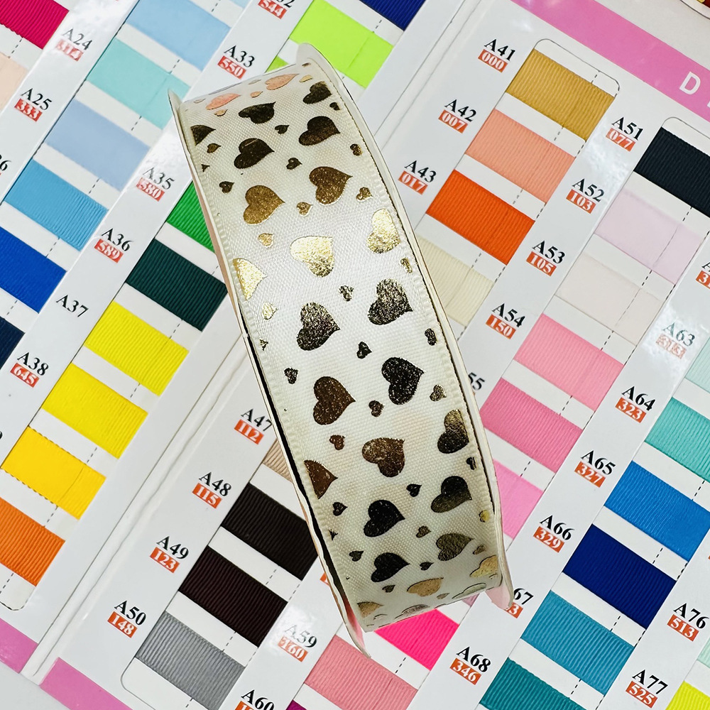 Fábrica de 2.5CM amor estampado cinta de regalo de día de San Valentín envasado de flores decoración de regalo de boda