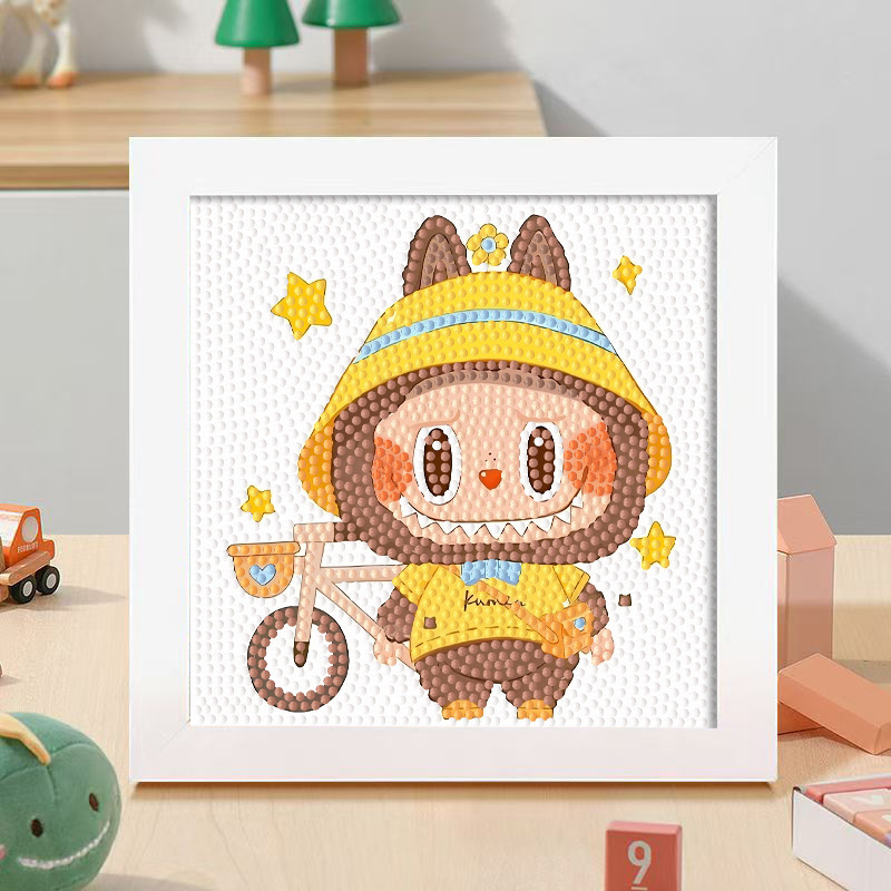 Nuevo dibujo de diamante infantil de labu diy pegatinas de diamante con marcos de fotos hechas a mano diy puzzle pegatinas de mampostería image 10