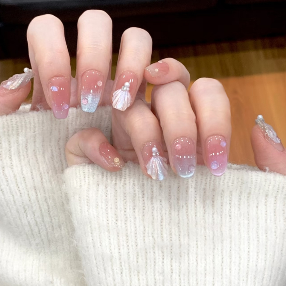 10 piezas de parche de manicura de ojo de gato de código dividido 3D brillo tridimensional con incrustaciones de diamantes uñas lindas y dulces uñas de vestir hechas a mano