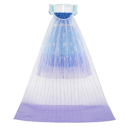 Ice and Snow New Elsa Princess Dress Halloween Elsa Girl Child Dress Elsa Sparkling Princess Dress Dropshipping One Piece