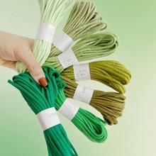 跨境热销3mm彩色纯棉包芯绳macrame棉绳diy编织配件绳10米分装