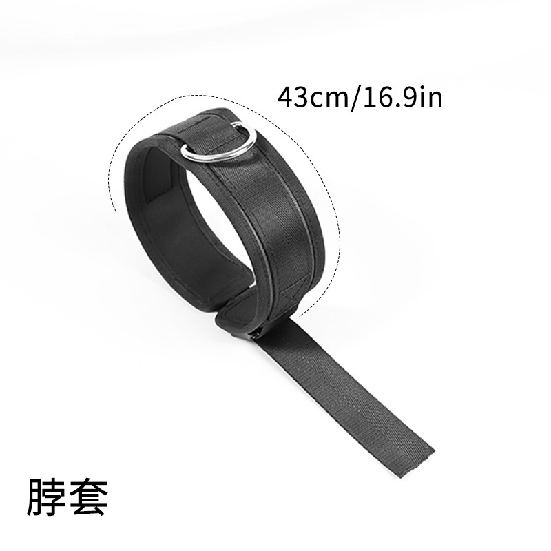 Jiuai SM Handcuff Bondage Set, 6-Piece PU Restraint Kit, Black — detail image 1