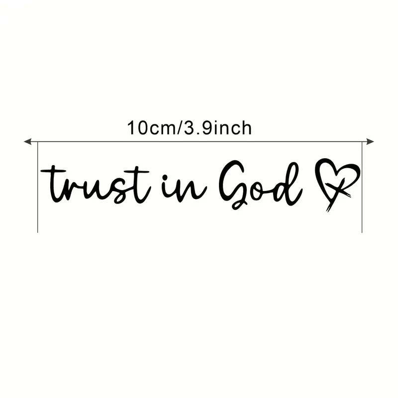 亚马逊热销汽车贴纸Trust in God 后视镜贴纸镜子贴花立体防水贴|undefined