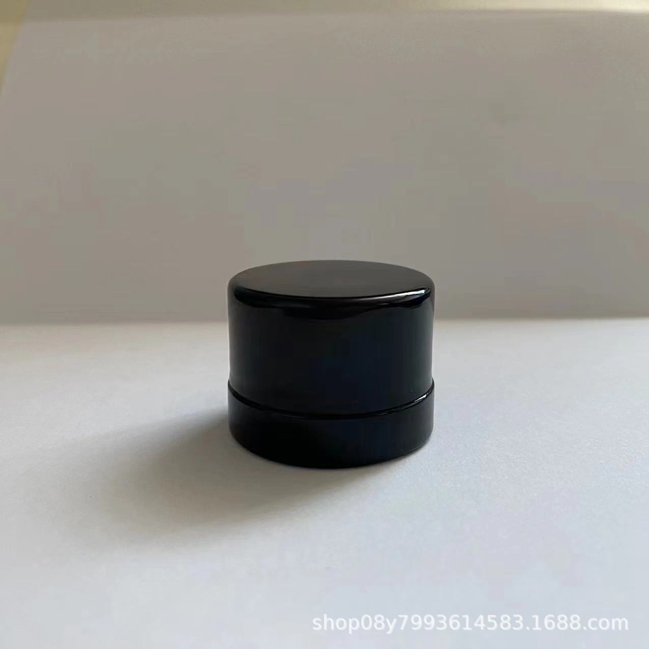 3g5g黑色玻璃压旋盖玻璃瓶眼霜瓶安全盖瓶儿童防护盖大麻瓶油原色