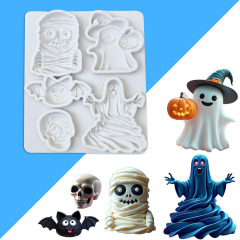 2025 新しいハロウィンフォンダンシリコンモールドゴーストバット diy カップケーキベーキングモールド