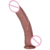 7 inch solid penis curved flesh color
