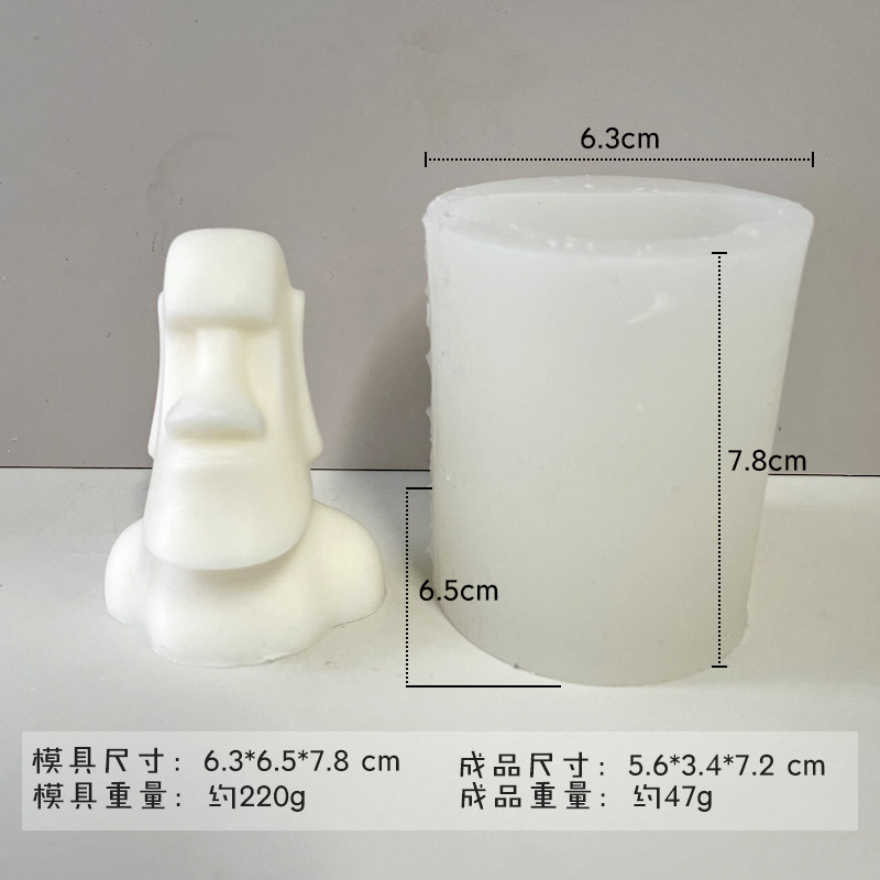 Nariz grande cabeza forma de la vela que hace el molde aromaterapia yeso chocolate epoxi silicona líquida