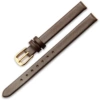 Plain dark brown watch strap-gold pin buckle==