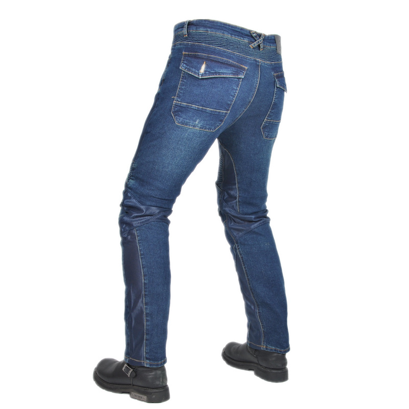 [Transpirable] Jeans de motocicleta hombres y mujeres malla de verano transpirable locomotora elástica resistente al desgaste