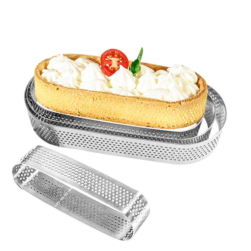 Купорная овальная башня кольцо 430 нержавеющая сталь 2.5cm высокая форма для кекса тортильи кружок мусс круг