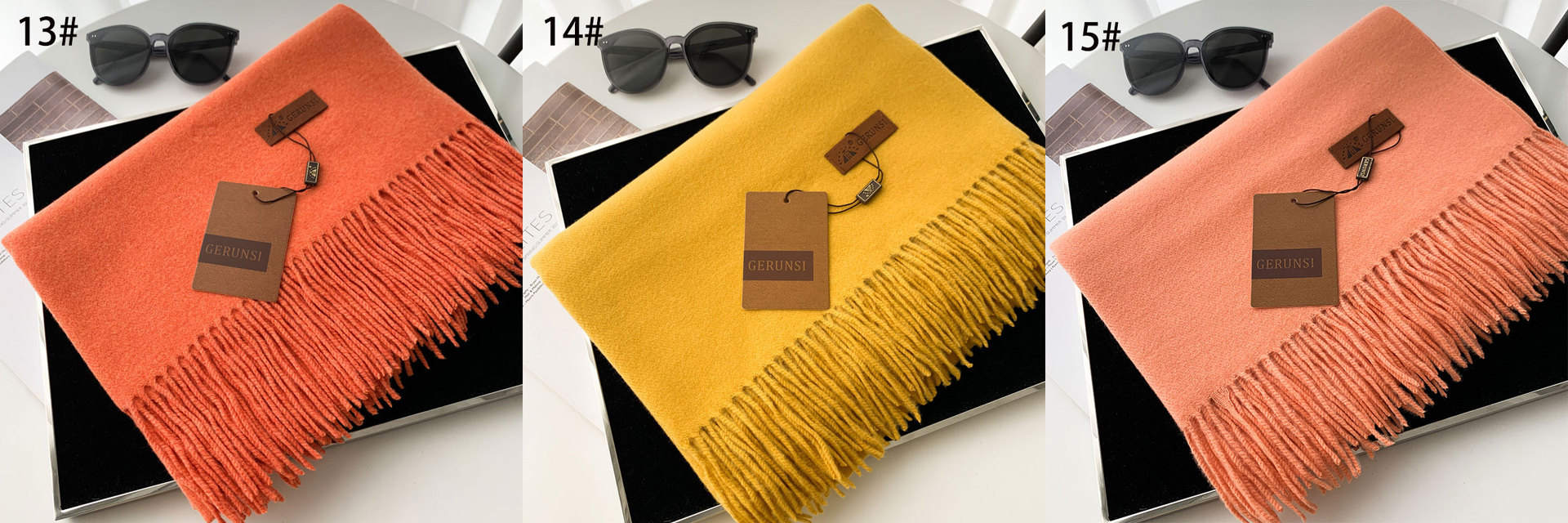 Women's Basic Solid Color Imitation Cashmere Tassel Scarf display picture 1