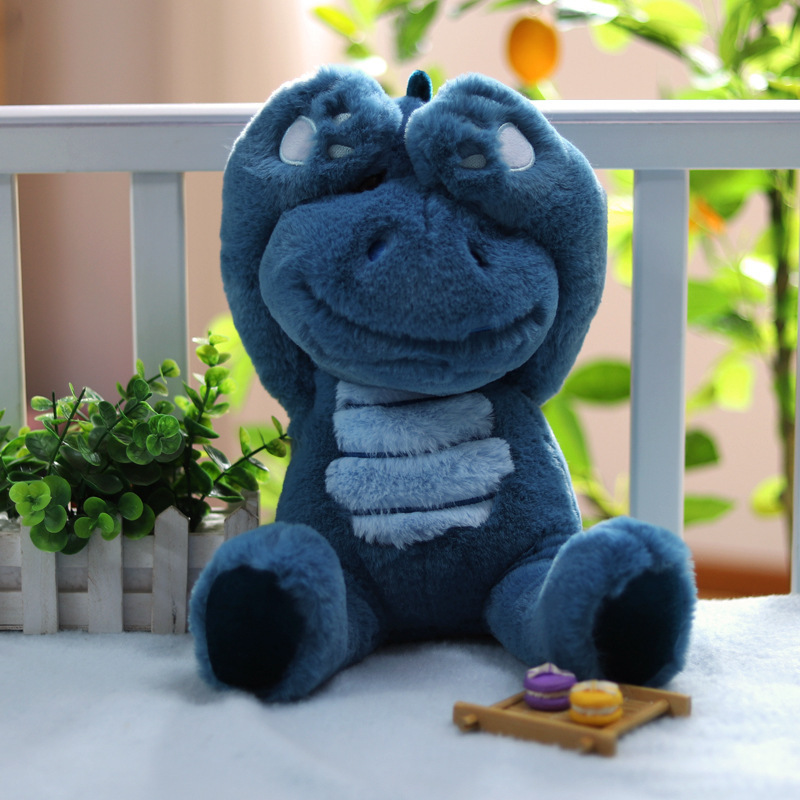 Transfronterizos extraños bosque gatos tímidos cubrir la cara animales juguetes de peluche muñeca denim muñeca rana muñeca regalo