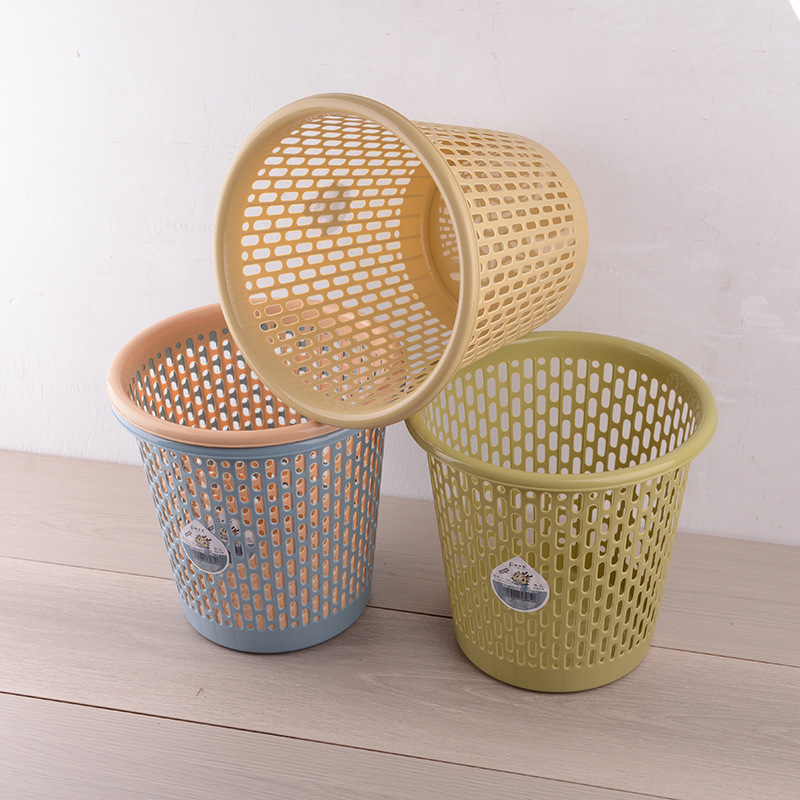 Basura hueca puede canasta de papel hogar descubierto basura de plástico puede sala de estar inodoro engrosado bote de basura al por mayor