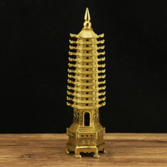 Wholesale brass Wenchang Pagoda decorative item, 9-story and 13-story handicrafts