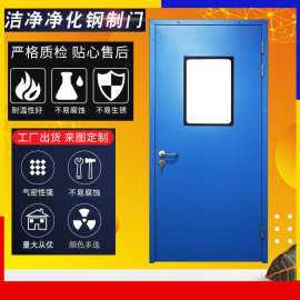 净化钢制门洁净门无尘车间单开钢质门气密门医院平移自由防撞门