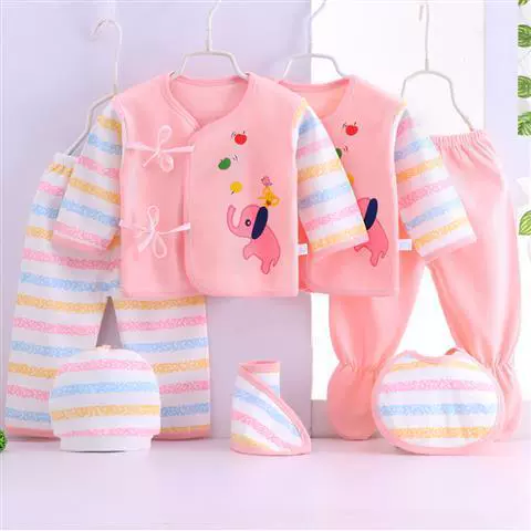 Pink Rainbow Elephant 7 -piece set (bag)