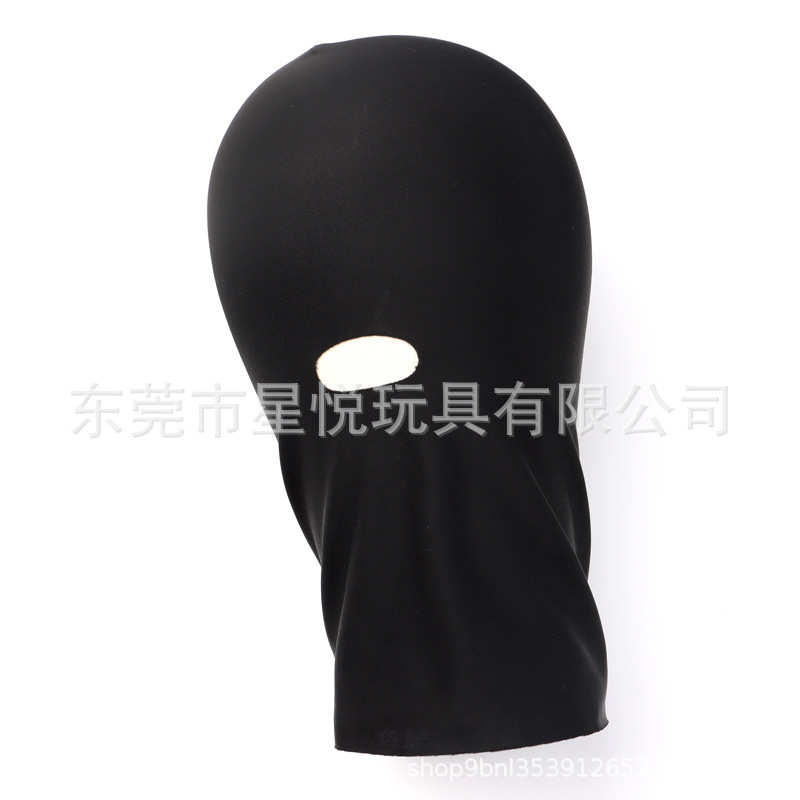 SM Erotic Hood Mask, Breathable Nylon Eye-Opening Design, Elastic Slip-On Adult Headgear — detail image 11