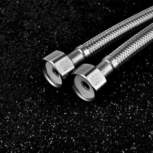 304 stainless steel braided pointed hose hot and cold faucet water inlet pipe basin basin upper water pipe 4 points high pressure pipe