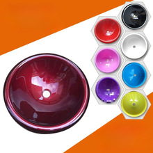 嵌入式钢化玻璃圆盆/洗手洗脸洗面盆/台上盆/卫生间洗漱盆/卫浴盆