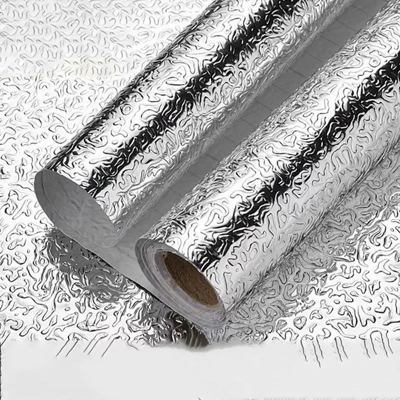 厨房防油贴纸防火耐高温橱柜防水防潮自粘墙纸锡纸铝箔纸遮丑神器