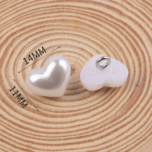 Factory direct supply of imitation pearl love high-leg decorative buttons chiffon shirt hat clothing clothes buttons fashion DIY