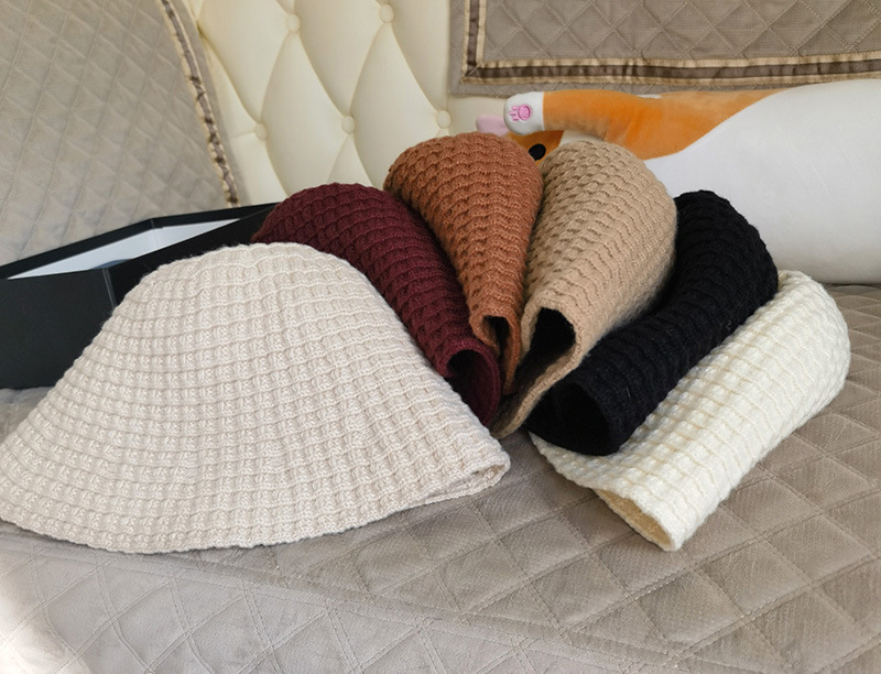 バケットハット ふんわり優しい格子編みバケットハット