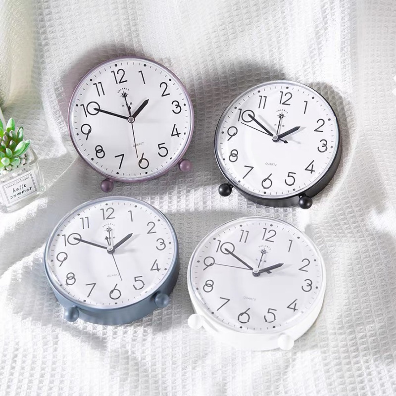 Household Alarm Clock for the Elderly and Students, Fashionable Living Room Hanging and Dual-Purpose Clock for Boys and Girls, Bedroom Silent Desk Clock