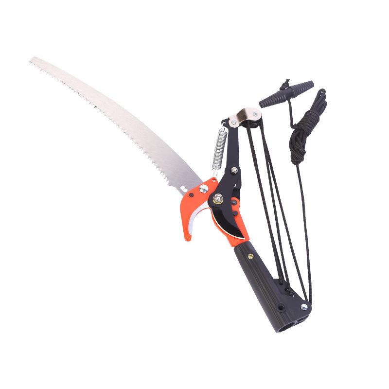 Winda tijeras de rama alta tijeras de cuatro ruedas de ahorro de mano de obra tijeras de gran altitud tijeras de podar de jardín tijeras de podar de rama gruesa cizalla telescópica con hoja de sierra