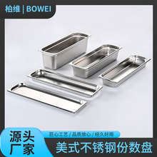 简约美式不锈钢份数盘保温居家厨房用品食物盆餐厅快餐车盛菜盆