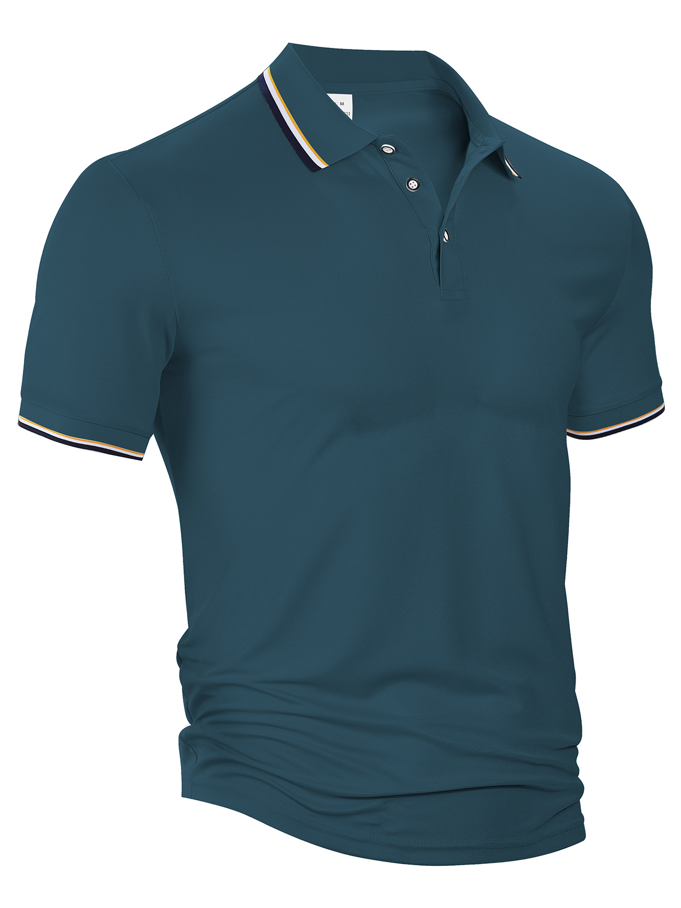 Polo de hombre de manga corta transfronteriza europea y americana TEMU verano suelto casual transpirable solapa impresión camisa publicitaria camiseta