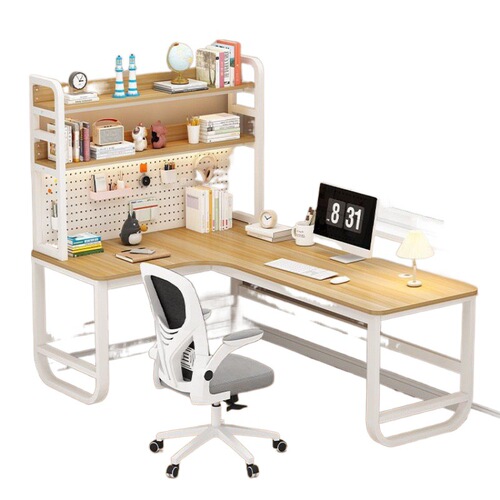 zsr corner desk bookshelf combination simple cream wind tunnel board desktop home computer desk students learn to write