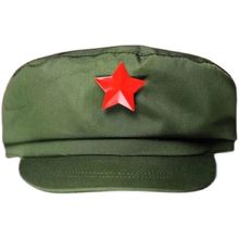 65式解放帽的确良老军帽五角星帽拍摄演出老兵聚会平顶帽纪念